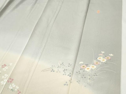 平和屋着物●本加賀友禅作家　能川光陽　訪問着　花蝶文　暈し染め　正絹　逸品　未使用　CABI2910yc