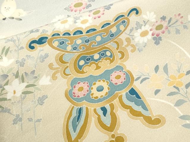 平和屋着物●本加賀友禅作家　能川光陽　訪問着　花蝶文　暈し染め　正絹　逸品　未使用　CABI2910yc