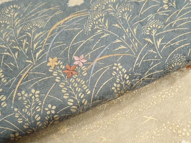 平和屋着物●訪問着　絞り　刺繍　雪輪草花文　金彩　正絹　逸品　CABI2913yc