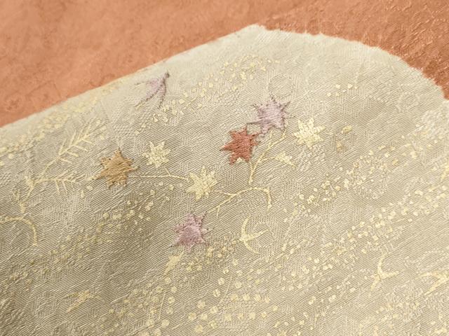 平和屋着物●訪問着　絞り　刺繍　雪輪草花文　金彩　正絹　逸品　CABI2913yc