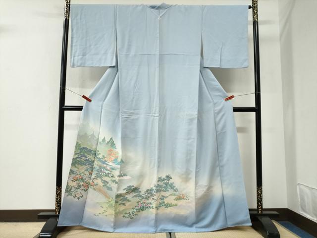 平和屋着物●豪華色留袖 寿光織 渡り橋樹林京風景文 暈し染め さが美扱い 正絹 逸品 CABI2914yc
