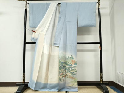 平和屋着物●豪華色留袖 寿光織 渡り橋樹林京風景文 暈し染め さが美扱い 正絹 逸品 CABI2914yc