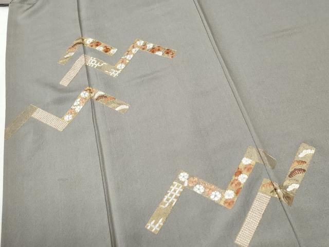 平和屋着物●訪問着　総刺繍　吉祥松竹梅花文　金糸　正絹　逸品　CABI2922yc