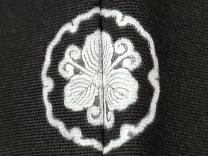 平和屋着物●訪問着　駒刺繍　源氏香　文箱浜松短冊吉祥文　黒地　金彩　ロング丈　正絹　逸品　未使用　CABI2929yc