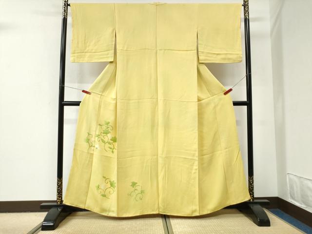 平和屋着物●色留訪問着　地紋起こし　更紗花唐草文　正絹　逸品　CABI2930yc