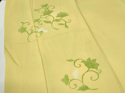 平和屋着物●色留訪問着　地紋起こし　更紗花唐草文　正絹　逸品　CABI2930yc