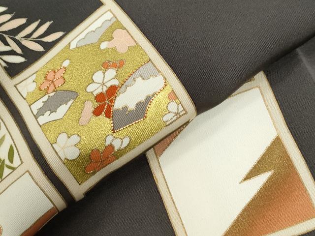 平和屋着物●銀座きしや　訪問着　駒刺繍　吉祥花唐草文　金彩　正絹　逸品　CABI2931yc