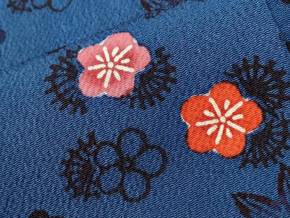 平和屋着物●上質な小紋　桐花文　鬼しぼ縮緬　正絹　逸品　CABI2934yc