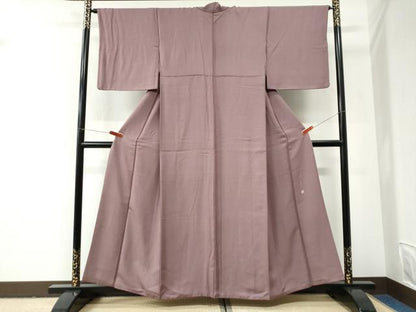 平和屋着物●人間国宝　初代 六谷梅軒(六谷紀久男)錐彫り　重要無形文化　財伊勢型紙　江戸小紋　行儀　正絹　逸品　CABI2935yc