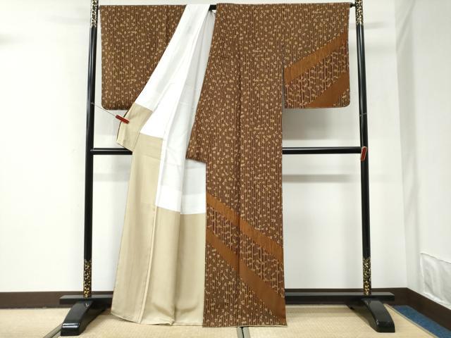 平和屋着物●訪問着　笹竹萩文　正絹　逸品　未使用　CABI2937yc
