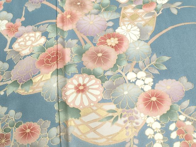 平和屋着物●訪問着　花籠文　暈し染め　金彩　正絹　逸品　未使用　CABI2938yc