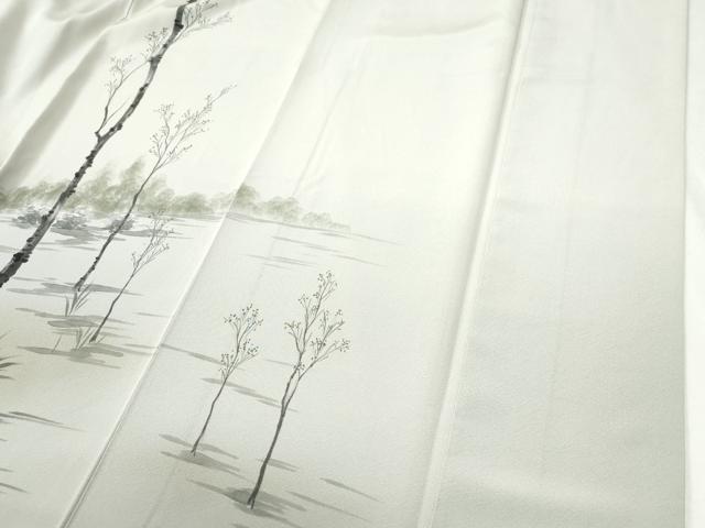平和屋着物○訪問着 手描き 樹林風景文 暈し染め 正絹 逸品 CABI2946yc