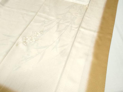 平和屋着物●訪問着　花蝶文　暈し染め　金彩　正絹　逸品　CABI2947yc