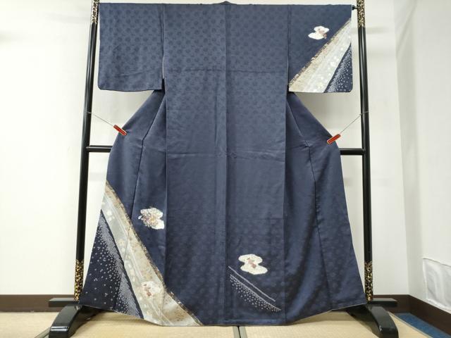 平和屋着物●訪問着　絞り　刺繍　霞牡丹花文　金彩　正絹　逸品　CABI2951yc