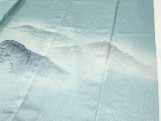 平和屋着物●訪問着　遠山樹林文　暈し染め　金彩　正絹　逸品　CABI2953yc