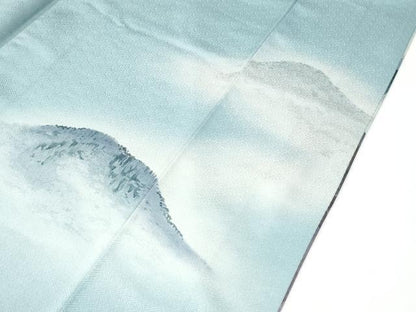 平和屋着物●訪問着　遠山樹林文　暈し染め　金彩　正絹　逸品　CABI2953yc