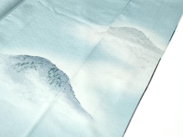平和屋着物●訪問着　遠山樹林文　暈し染め　金彩　正絹　逸品　CABI2953yc
