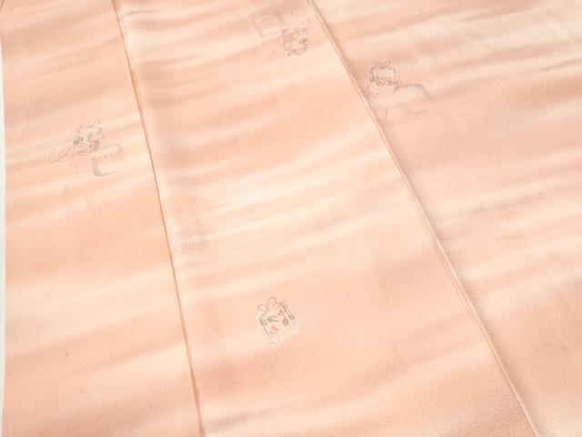 平和屋着物●上質な小紋　作家物　地紋起こし　貝桶花文　暈し染め　正絹　逸品　CABI2955yc