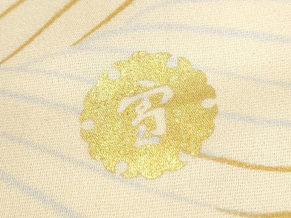 平和屋着物●ジャパンオートクチュール　渡辺雪三郎　訪問着　駒刺繍　立波箔散らし　金彩　ロング丈　正絹　逸品　CABI2957yc