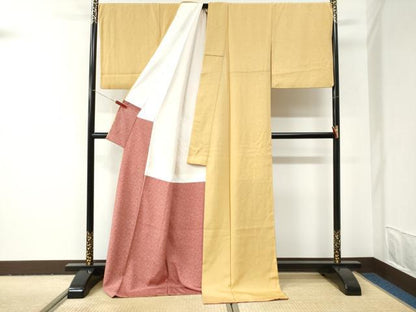 平和屋着物●江戸小紋　流水花文　ロング丈　正絹　逸品　CABI2960yc