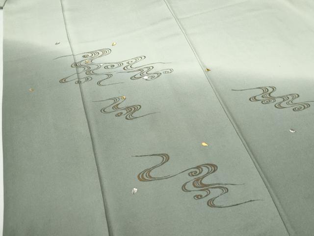 平和屋着物●訪問着　刺繍　流水舞花弁　暈し染め　金銀糸　正絹　逸品　CABI2963yc