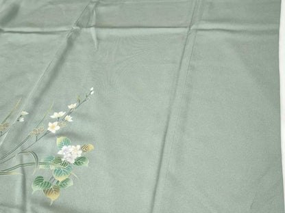 平和屋着物●訪問着　草花文　暈し染め　金彩　正絹　逸品　CABI2964yc