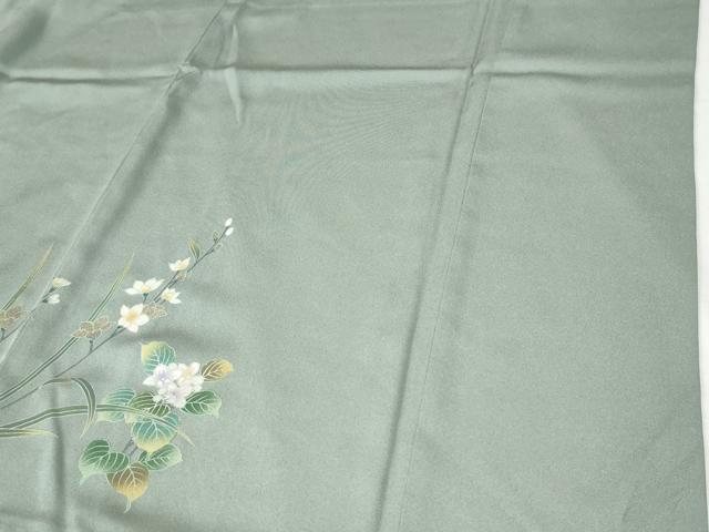 平和屋着物●訪問着　草花文　暈し染め　金彩　正絹　逸品　CABI2964yc