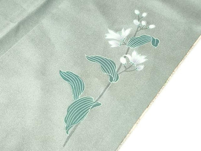 平和屋着物●訪問着　草花文　暈し染め　金彩　正絹　逸品　CABI2964yc