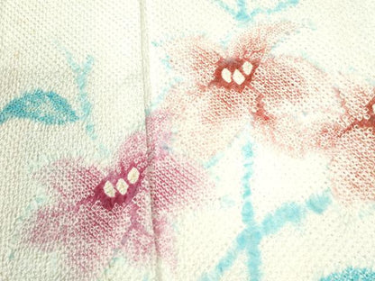平和屋着物●訪問着　総絞り　枝花文　正絹　逸品　CABI2968yc