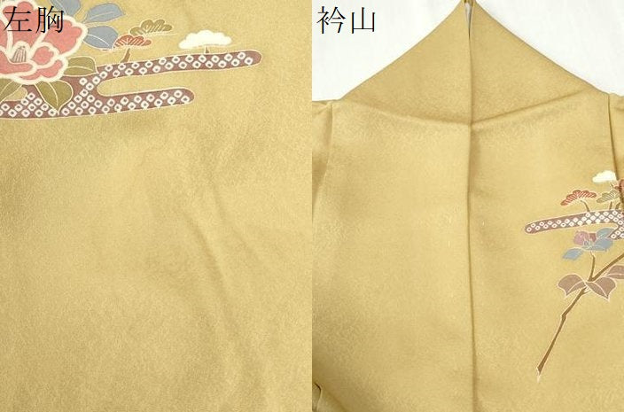 平和屋着物●訪問着　雲取り渡り橋吉祥花文　暈し染め　金彩　正絹　逸品　CABI2971yc