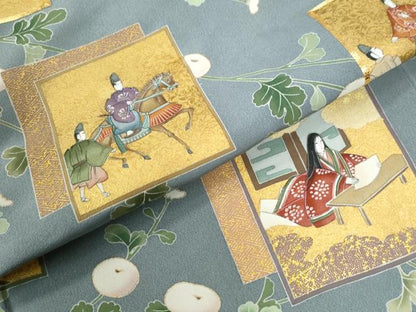 平和屋着物●豪華色留袖　作家物　駒刺繍　色紙重ね万寿菊人物文　金彩　正絹　逸品　未使用　CABI2973yc