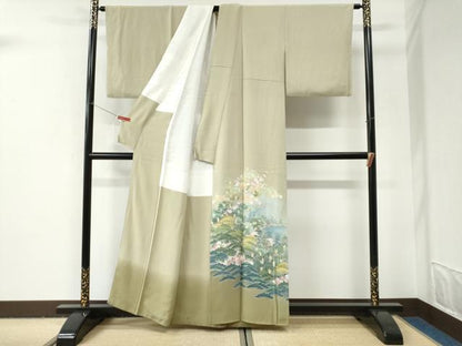 平和屋着物●豪華色留袖　友禅　作家物　浜松風景文　暈し染め　正絹　逸品　CABI2979yc