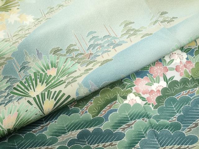 平和屋着物●豪華色留袖　友禅　作家物　浜松風景文　暈し染め　正絹　逸品　CABI2979yc