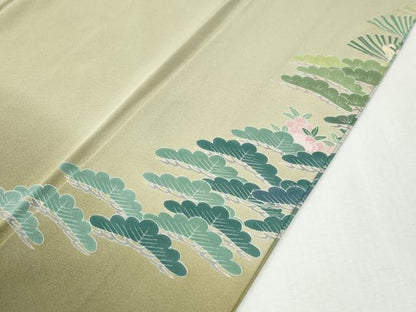 平和屋着物●豪華色留袖　友禅　作家物　浜松風景文　暈し染め　正絹　逸品　CABI2979yc