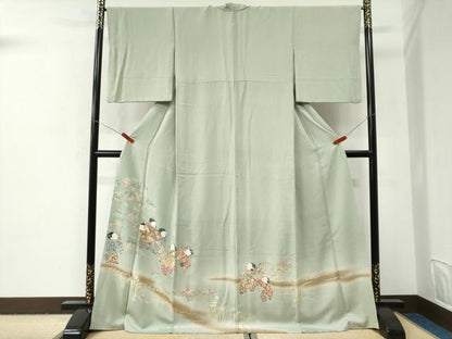 平和屋着物●豪華色留袖　童子楽器花文　暈し染め　金彩　ロング丈　正絹　逸品　CABI2980yc