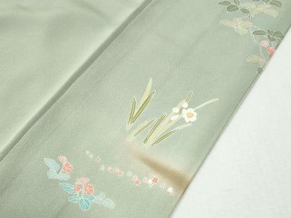 平和屋着物●豪華色留袖　童子楽器花文　暈し染め　金彩　ロング丈　正絹　逸品　CABI2980yc