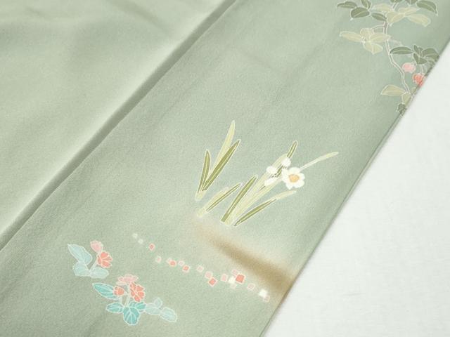 平和屋着物●豪華色留袖　童子楽器花文　暈し染め　金彩　ロング丈　正絹　逸品　CABI2980yc