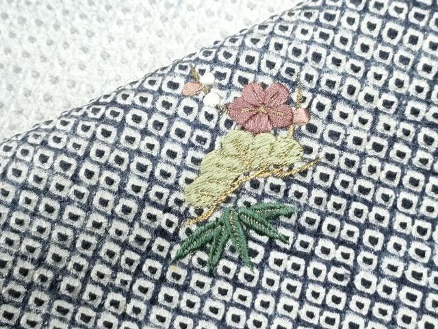 平和屋着物●訪問着　総絞り　総刺繍　雪輪松竹梅　暈し染め　正絹　逸品　CABI2984yc