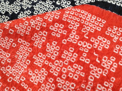 平和屋着物●訪問着　総絞り　舞花文　黒地　正絹　逸品　CABI2985yc