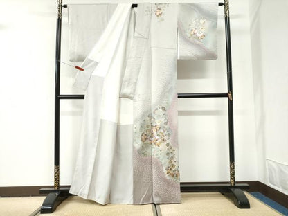 平和屋着物●訪問着　辻が花　絞り　暈し染め　金銀彩　正絹　逸品　CABI2986yc