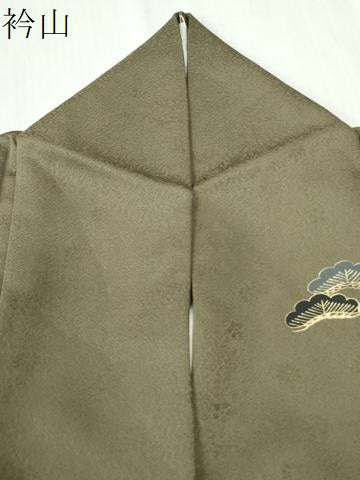 平和屋着物●訪問着　松竹梅扇面花文　暈し染め　金彩　正絹　逸品　CABI2987yc