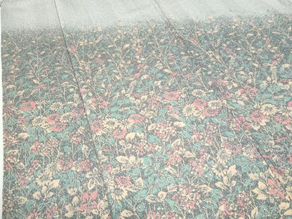 平和屋着物●訪問着　杢目絞り　草花文　暈し染め　正絹　逸品　CABI2990yc
