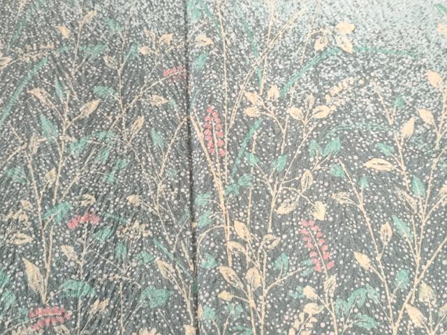 平和屋着物●訪問着　杢目絞り　草花文　暈し染め　正絹　逸品　CABI2990yc