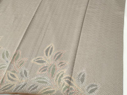 平和屋着物●訪問着　背抜き仕立て　絞り　刺繍　南天文　金糸　正絹　逸品　未使用　CABI3004yc