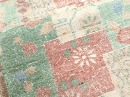 平和屋着物●上質な紬　色紙重ね花唐草文　正絹　逸品　未使用　CABI3005yc