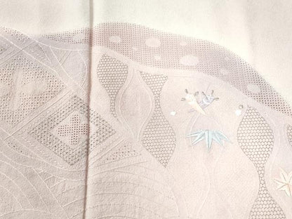 平和屋着物●中国三大刺繍　スワトウ刺繍　総刺繍　訪問着　道長吉祥花文　正絹　逸品　CABI3006yc