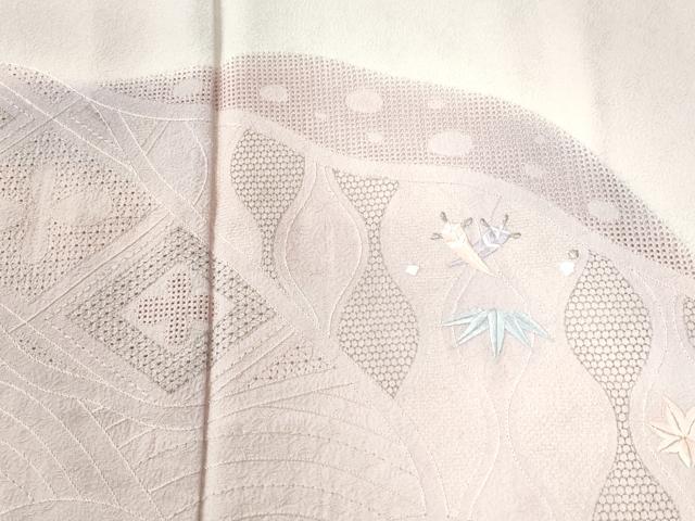 平和屋着物●中国三大刺繍　スワトウ刺繍　総刺繍　訪問着　道長吉祥花文　正絹　逸品　CABI3006yc