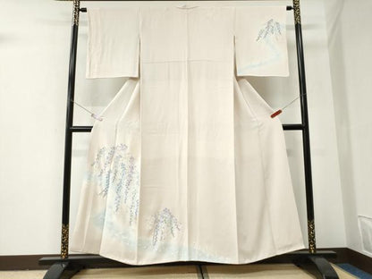平和屋着物●訪問着　刺繍　枝垂れ花文　暈し染め　金彩　やまと誂製　正絹　逸品　CABI3010yc