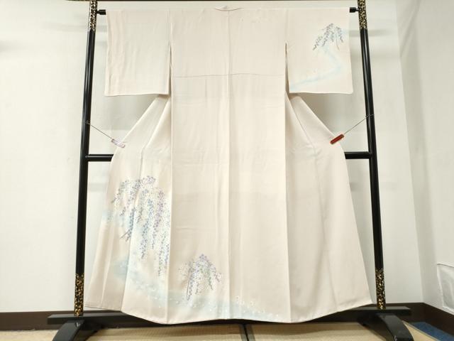 平和屋着物●訪問着　刺繍　枝垂れ花文　暈し染め　金彩　やまと誂製　正絹　逸品　CABI3010yc