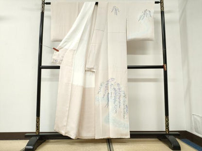 平和屋着物●訪問着　刺繍　枝垂れ花文　暈し染め　金彩　やまと誂製　正絹　逸品　CABI3010yc